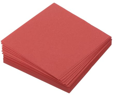 QUARKZMAN 100 Blatt Origami Papier, 7 x 7cm Doppelseitiges Quadratisches Faltpapier, 70 g/m², Kleine Origami-Papierquadrate für Kunsthandwerk Projekt Geschenk Dekoration, Leuchtendes Rot