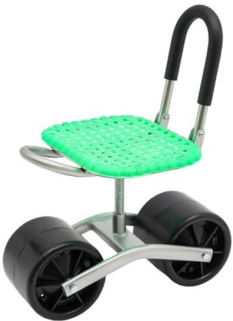 MNEVZX hocker mit Rollen Garten-Rollhocker mit 2 Rädern, Stabiler, robuster Wagen, faltbar und schwenkbar, für die Gartenarbeit, bodenstehend Werkstatt hocker