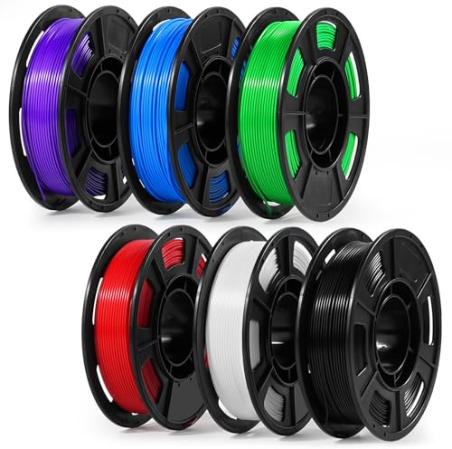 Dynta 3D Printer Filament 250g 53mm Spool - 1.75mm High Precision Regular PLA Compatible with FLASHFORGE, Bambu Lab A1, Creality Ender-3 V3, Black, White, Red, Green, Blue, Purple for Beginners
