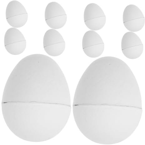 NUOBESTY 10stücke Diy Bemalbare Eier Aus Papier Unfertige Leere Papiereier Zum Selbermachen Ostereierdekor Osterpapier-eier-dekorationen Für Erwachsene