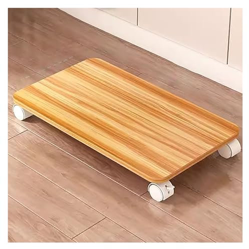CPCPC Furniture feet, 1-stufiger Druckerständerwagen for unter den Schreibtisch mit Feststellrädern for kleine Räume, Beige (Passend for Drucker bis zu 40 x 45 cm)