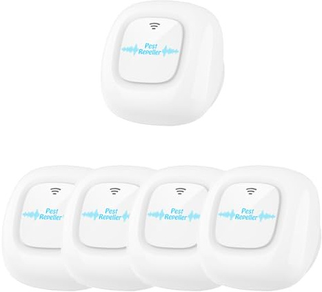Anti Moustiques, Répulsif Ultrason, Prise Anti Moustique, Électronique Antiparasitaire Intérieur, Antiparasitaire pour Moustiques, Souris, Araignées, Cafards, Mouches, Lot de 4