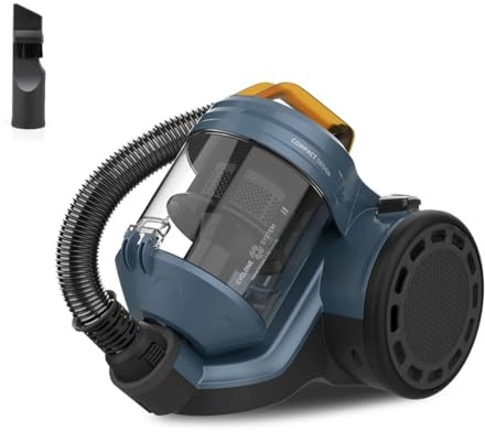 Taurus Homeland Cyclone - Aspirador de Trineo sin Bolsa, 800W, 18Kpa de succión, filtrado ciclónico + Hepa, Zapata depósito 2L, Cable 5m, Zapata Dual Pro Air, Accesorio 2 en 1 Lanza y Cepillo