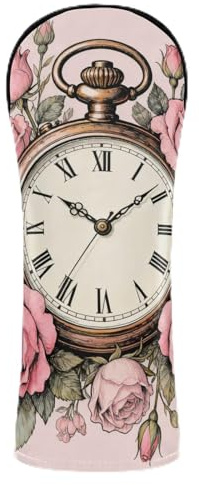 Set di copri mazze da golf vintage Merry Christmas, in pelle di alta qualità, impermeabile, con targhette intercambiabili, per conducenti e boschi da fairway, Merry CHristmas orologio da tasca vintage