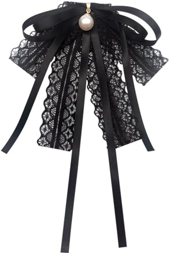 ZHAOYCSH Broche Vintage para Mujer， Elegante Broche de Lazo con Perlas y Encaje,Alfiler Decorativo para Blusa,Chaqueta,Vestido,Sombrero,Regalo para Fiestas,Graduaciones,Bodas,Aniversario