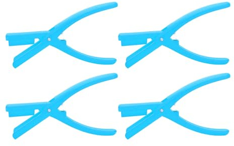 Yctze Lot de 4 éplucheurs d'écrevisses et éplucheur Manuel de Crevettes – Décortiqueur de Fruits de Mer Essentiel pour la Maison et le Restaurant, Design de Protection des Ongles, Portable et (BLUE)