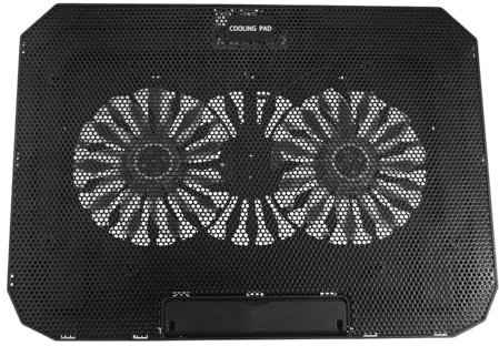 alloneslife Supporto di raffreddamento ergonomico per laptop con 2 potenti ventole regolabili in altezza supporto per telefono integrato durevole metallo e pad di raffreddamento per notebook