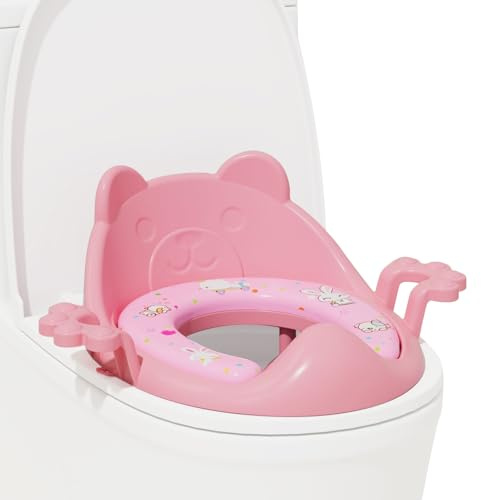 Siège de toilette pour, antidérapant, doux, imperméable, avec poignées, coussin de siège de toilette, pour la maison, la salle de bain, les voyages, le camping, le dortoir d'étudiant et les