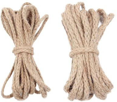 Cuerda Yute Vintage 10 Yardas/Cuerda de Yute 6/8 mm, cordón Grueso Ocho hebras Trenzadas for Manualidades, Fiestas, Bricolaje, Ropa, Embalaje y decoración del hogar(8mm)