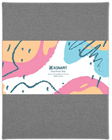XINART Esterilla protectora de calor para máquinas Cricut Easy Press de prensa de calor y HTV Press Mat para planchar, transferencia de aislamiento de planchado 8 x 10 pulgadas (20,5 cm x 25,4 cm