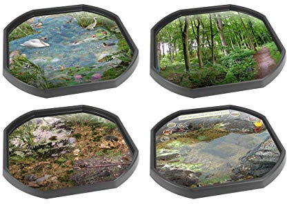 British Wildlife Vinyl Tuff Tray Insert Bundle - 4 x 86 x 86 cm Inserts | Ideal For Large Tuff Spot Tuff Tray - Tuff Tray Not Included