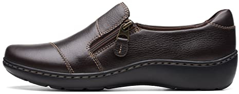 Clarks Cora Harbor, Mocasín Penny Mujer, marrón Oscuro, 38 EU Ancho