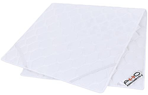 PHD Primera Matratzen-Topper 100x200cm flach/dünn - 2 cm Höhe mit Bezug für Boxspringbetten u. Doppelbetten - Made in EU. Verbindet Matratzen zu Einer Liegefläche. Topper bis 40°C waschbar 100 x 200