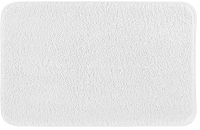 GREATOYAR Alfombra de Baño, Alfombrilla Antideslizante, Alfombrilla de Baño Absorbente, Microfibra, Lavable, Alfombra Ducha Baño Cocina Puertas de Entrada Pasillo para Dormitorio Salon, 40x60cm,Blanco
