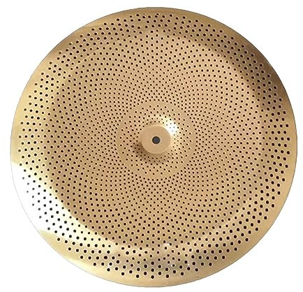 WMXD Platillo de Práctica de 18 Pulgadas de Bajo Volumen, Silencioso, Ideal para Apartamentos, Color: Gold
