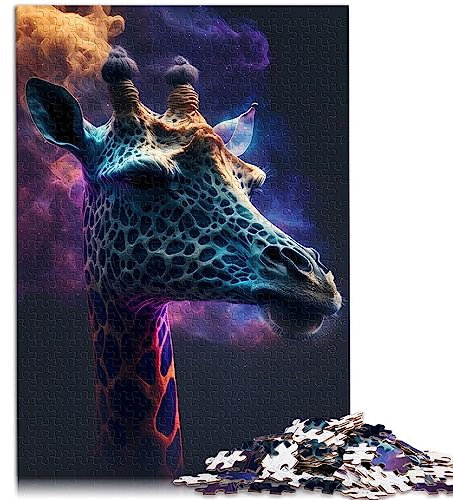 Puzzle für Erwachsene, Giraffe, 1000 Teile, Puzzle für 12-Jährige, Papppuzzle, Lernspiel für Erwachsene, Kinder, Größe: 26 x 38 cm