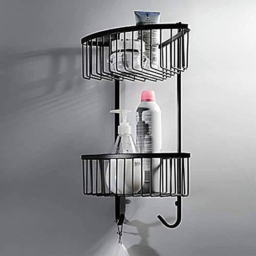 Wäscheständer Badezimmer-Handtuchständer, Doppellagiges, schwarzes, gewelltes Dreieck, Edelstahl, Badezimmer, Hotelregal, Multifunktions-Badezimmer-Aufbewahrung, Handring-Dekoration Comfortable