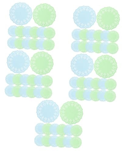 MAGICLULU 5 Stück 2 Rundes Tischset Einweg-tischdecke Rund Weiße Spitzendeckchen Party-tischdekoration Kuchen Verzieren Esstischdekoration Runde Unterlage Kasten Papier