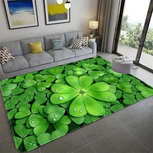 Kinderteppich Tropische Pflanzengrünblätter - Kurzflor Teppich Kinderzimmer Spielteppich Antiallergen Und Extra Weich - Babyzimmer Teppiche Für Junge Und Mädchen Babyteppich 200 X 300 cm -1Z2T5H4K5X3