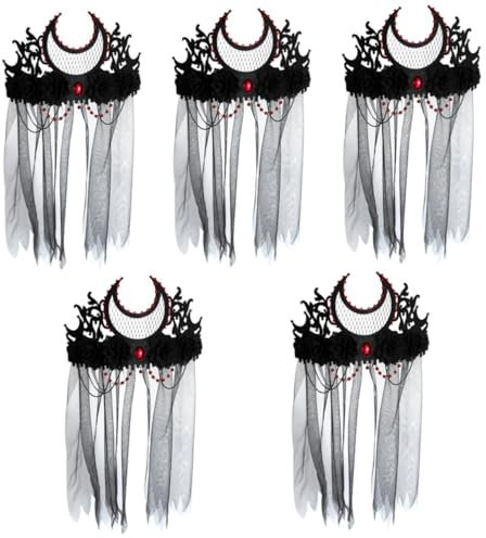SAFIGLE 5stücke Halloween Krone Schleier Haarschmuck Für Und -kopfschmuck Vielseitige Kostüm-accessoires Für Partys Und Cosplay