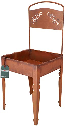 KOTARBAU® Dekorativer Stuhl Garten-Skulptur aus rostigem Stahlblech 75 cm
