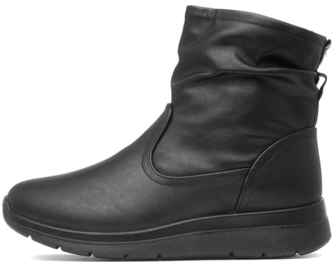 Softlites Jane Womens Black Faux Fur Lined Boot - Size 8 UK - Black
