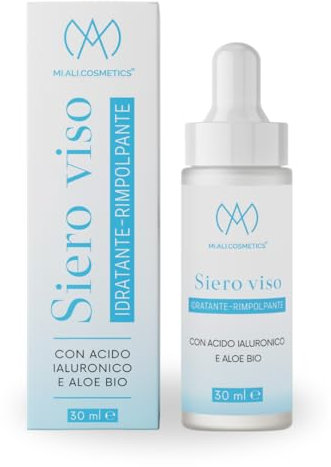 Siero Viso Acido Ialuronico Puro a 3 Pesi Molecolari da 30ml - Rimpolpante, Antirughe, Idratante Profondo e Anti Imperfezioni - Effetto Lifting, Made in Italy, Senza Alcool