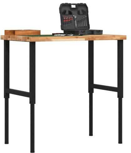 Furniture Select-Werkbank, 100 x 60 x (73-99,5) cm, Massivholz, Akazie, rechteckig