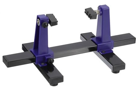 PATIKIL Adjustable PCB Holder Circuit Board Holder 360° Degree Rotation Tool for Circuit Board Soldering Desoldering Repair, 6.5x11.8, Blue