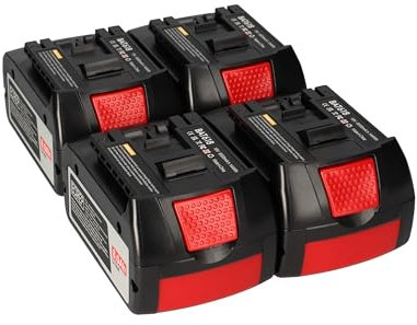 4 batterie di ricambio per Bosch Professional 18 V 8,0 Ah Li-Ion 144 Wh