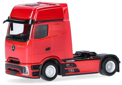 Herpa LKW Modell Mercedes-Benz Actros L ProCabin Gigaspace Zugmaschine, rot, Miniatur im Maßstab 1:87, Sammlerstück, Made in Germany, Kunststoff