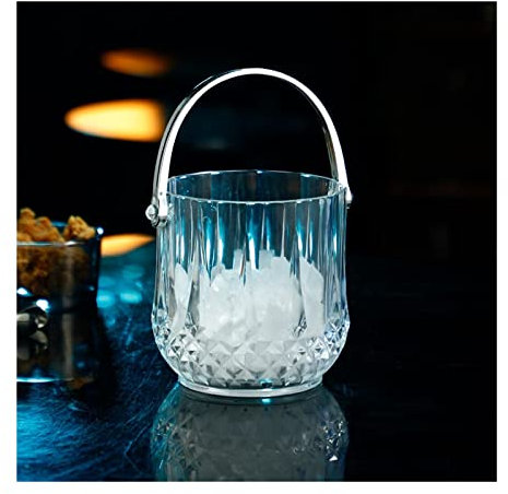 eiskübel Eiskübel, Farbe, Acryl, Sektkübel, Aufbewahrung von Eiswürfeln, Eimer for Zuhause, Bar, kleiner Eiskübel, geeignet for 1 Flasche Wein, Champagner oder Bier sektkübel(Transparent)
