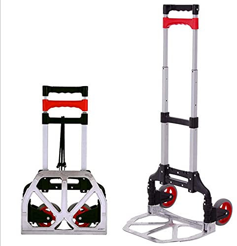Carriola con Elastico, Carrello Pieghevole Portatile e Carrello per carichi Pesanti da 80 kg per Viaggi, Shopping o Uso Industriale, Sollevamento di scatole e valigie