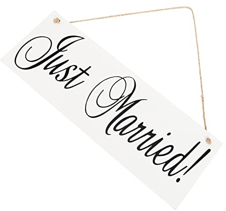 Alipis Decorazione Matrimonio Rettangolare Pendente da Appendere con Scritte Inglese per Addobbi Feste e Nuziali Facile da Installare o Confezioni