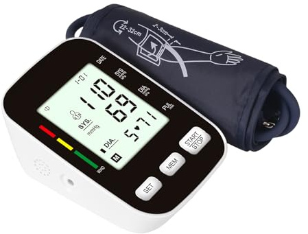 oryzom Tensiómetro V1 Pro – Precisión clínica y comodidad óptima para un control fiable en casa，Pantalla grande, voz de aviso, pequeño y portátil