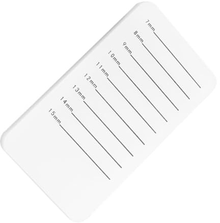 IWOWHERO Plateau à Cils Acrylique Blanc avec Échelle Support Antichoc Portable pour Extension de Cils Outil et Réutilisable pour Usage Professionnel et Personnel