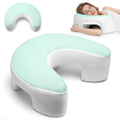 FARYODI Almohada ergonómica para Dormir de Lado con Hueco para el Brazo, Almohada Cervical para Dormir de Lado, Almohada para los Hombros, para Dormir Boca Arriba y Boca Abajo.