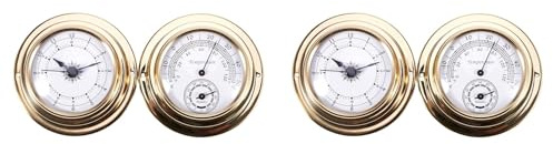 Uikdjgu Termometro Igrometro Barometro Orologi Orologio 4 Set Completo Stazione Meteorologica