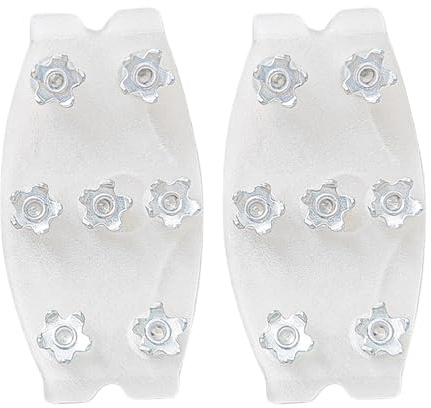 Universal Ice Cleats - Seven Tooth Steel Traction Design, Slip Resistant Winter Footwear Aid, Stretch Fit Grip System, Cold Weather Stability Gear With Secure Elastic Harness | Safety Accessories