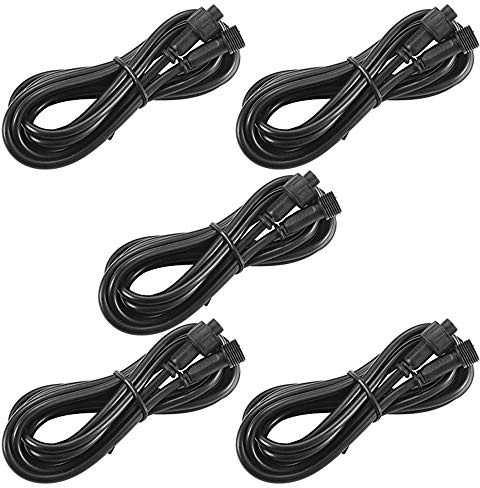 Sumaote 9.84ft 3m 2Pin Extension Cable Wire with Male and Female Connectors at Both Ends,IP67 Waterproof Extension Cords for Single Color LED Deck Light Warm White, Cold White (2Pin, 9.84ft, 5 Pack)