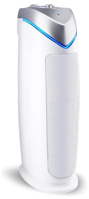 GermGuardian Air Purifier for Home with HEPA Pure Filter, for Wildfire Smoke, Pet Dander, Pollen, Odors, Large Rooms - 743 Sq. Ft., Removes 99.97% Pollutants, UV-C Light, 22, AC4825W, White