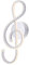 KAWELL 22W Creativo Moderno LED Aplicación Pared Interior Luz Pared Aluminioicuot Símbolo Musical para Dormitorio Salón Café Habitación de Niña, Escaleras - 4500K Blanco,