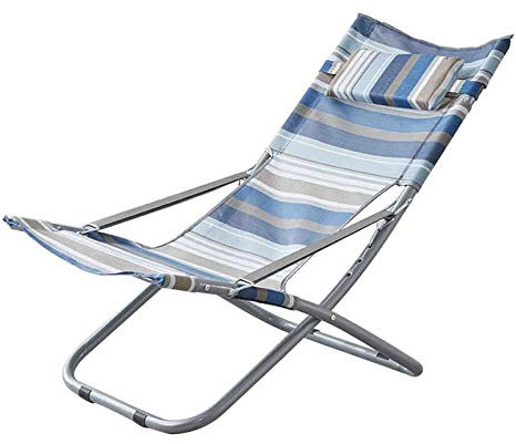 WUTONG Klappbarer Gartenstuhl Aluminium 3-Positionen verstellbar mit Armlehnen Kopfstütze zum Essen Camping Garden Caravan Outdoor & Indoor