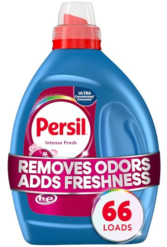 Persil Intense Fresh Everyday Clean Laundry Detergent Liquid, 50 Fl Oz, 66 Loads, Ultra Concentrated Laundry Soap, Deep Cleaning & Lasting Freshness, All Water Temperatures, HE Safe