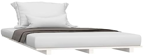 vidaXL Bed Frame without Mattress White 90x190 cm Single Solid Wood Pine