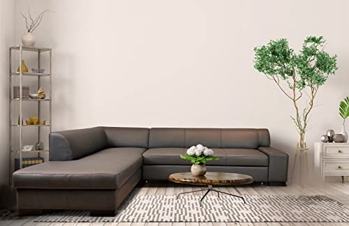 Quattro Meble Echtleder Ecksofa London I 285 x 220 Sofa Couch mit Schlaffunktion und Bettkasten Echt Leder Eck Couch große Farbauswahl (220 x 285 cm Ecke Links)