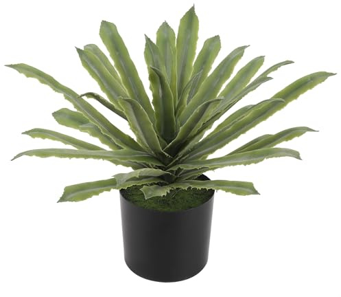 Briful 33CM Kunstpflanzen Wie Echt Künstliche Agave im Topf Aloe Vera Dekopflanzen Zimmerpflanzen Künstliche Sukkulenten Pflanzen für Home Badezimmer Dekoration