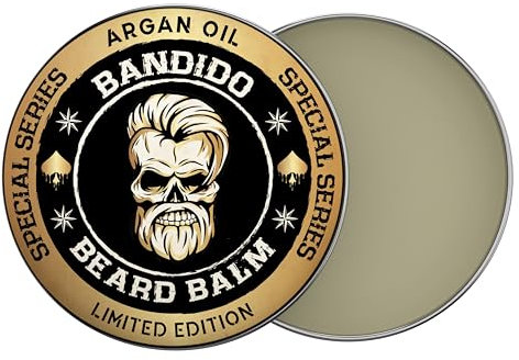 Bandido Beard Balm 40ml Argan Oil | Arganöl Balm | Bart-wax | Bart Pflege mit Argan Öl | Beard-Wax Men - bändigt den Bart und macht es geschmeidiger