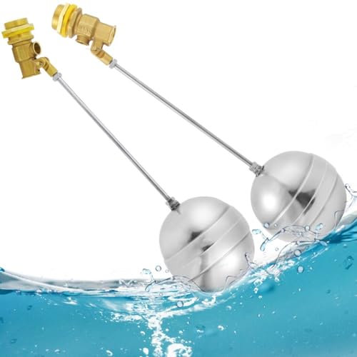 Kapmore Schwimmerventil, Edelstahl, 3/4 Zoll, ideal für automatische Wasserstandskontrolle in Tanks und Pools, 2 Stück