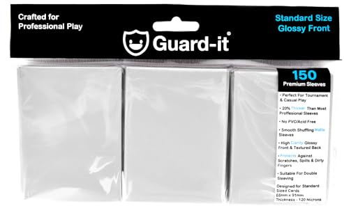Guard-it - 150 fundas blancas de tamaño estándar para cartas coleccionables – Protectores de mazo premium para Pokemon, Magic: The Gathering y Lorcana